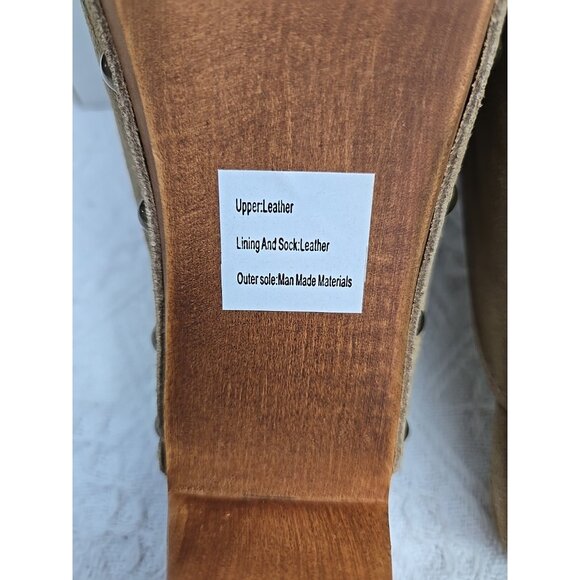 J JILL Womens Sz 7 Tan Suede Tassel Studded Suede Leather Mules NEW - Picture 11 of 12